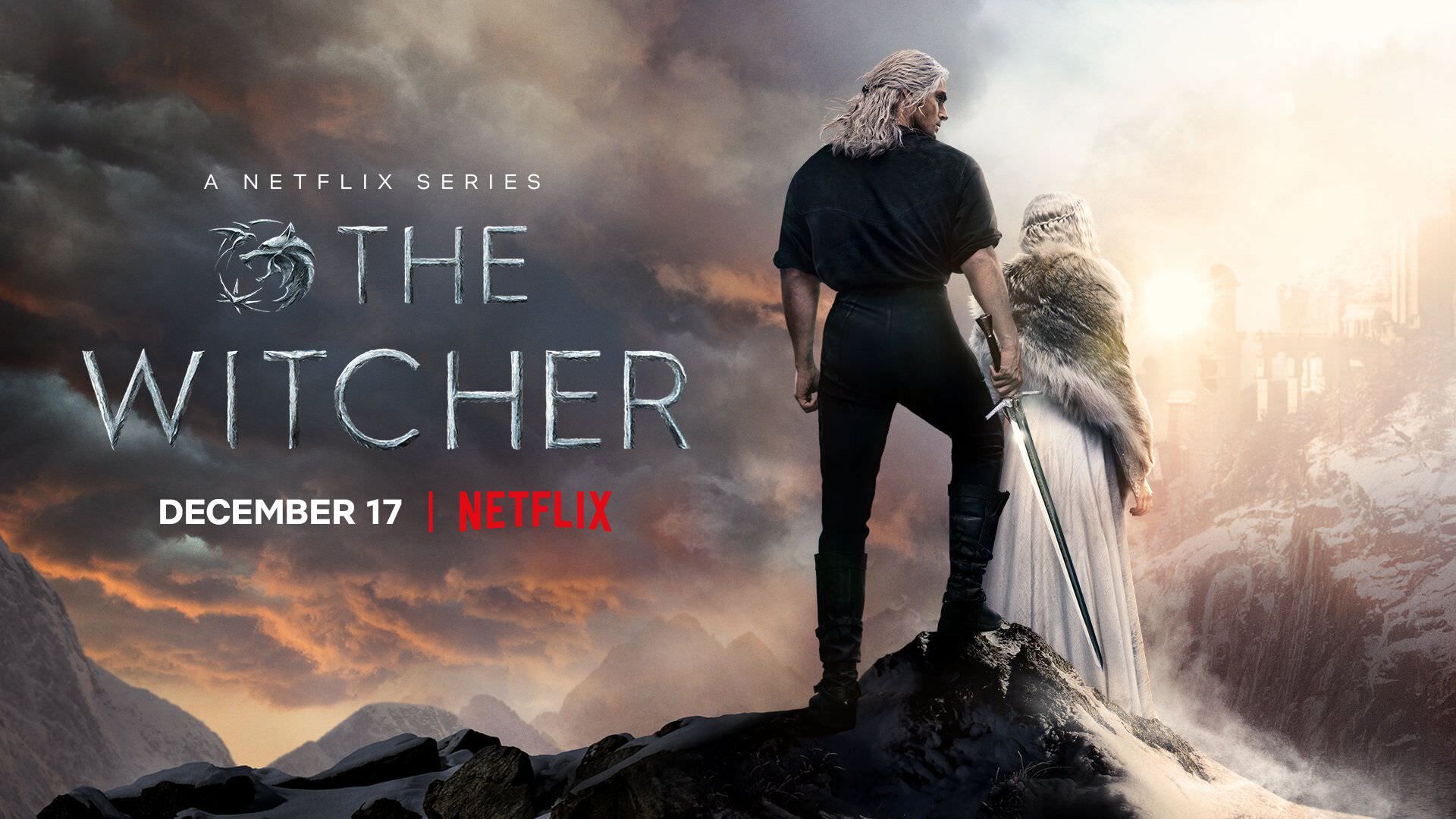 هنری کویل در نقش گرالت و فریا آلن در نقش سیری در پوسترفصل دوم سریال The Witcher