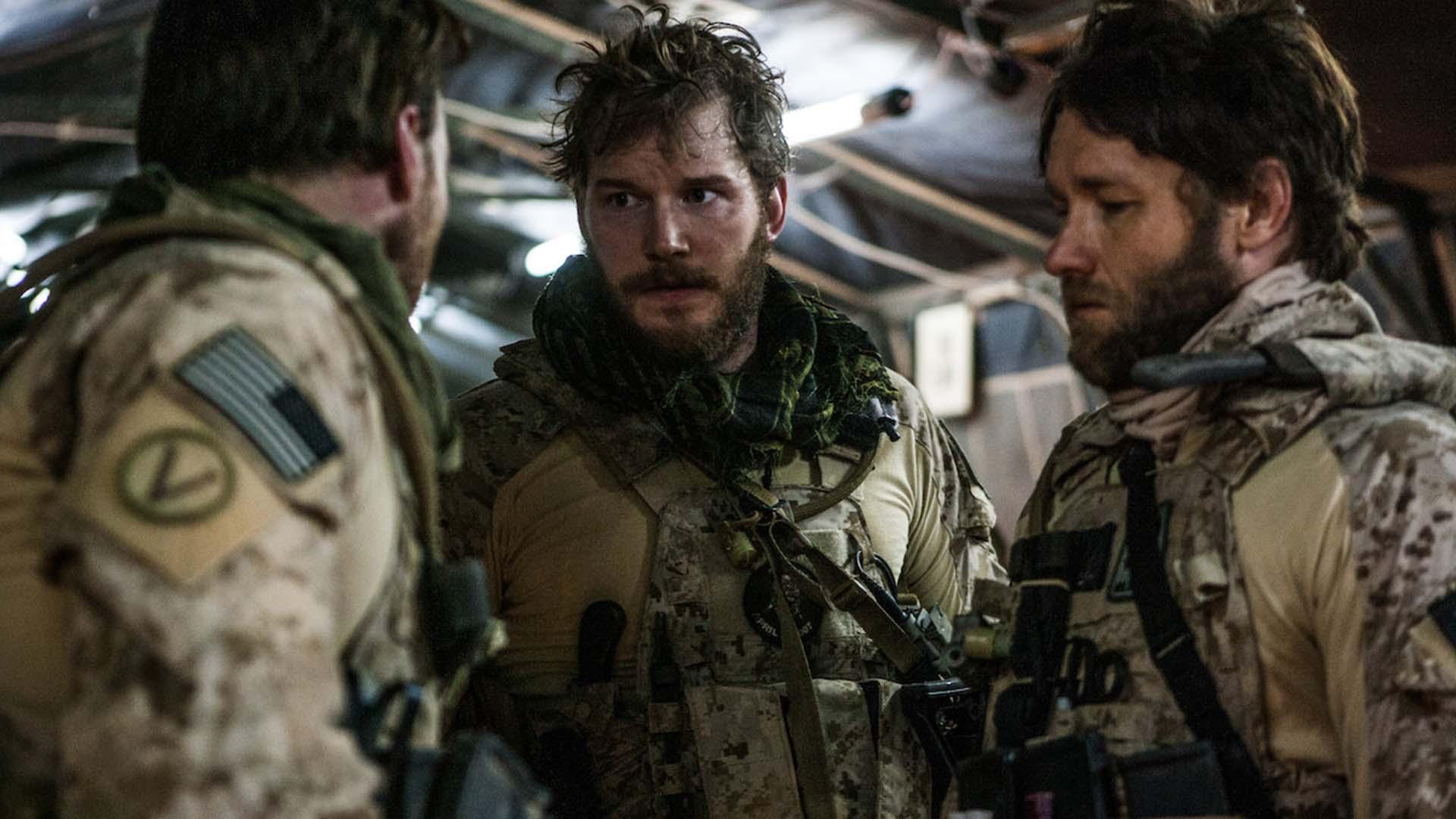 کریس پرت با لباسی نظامی و ارتشی در فیلم Zero Dark Thirty