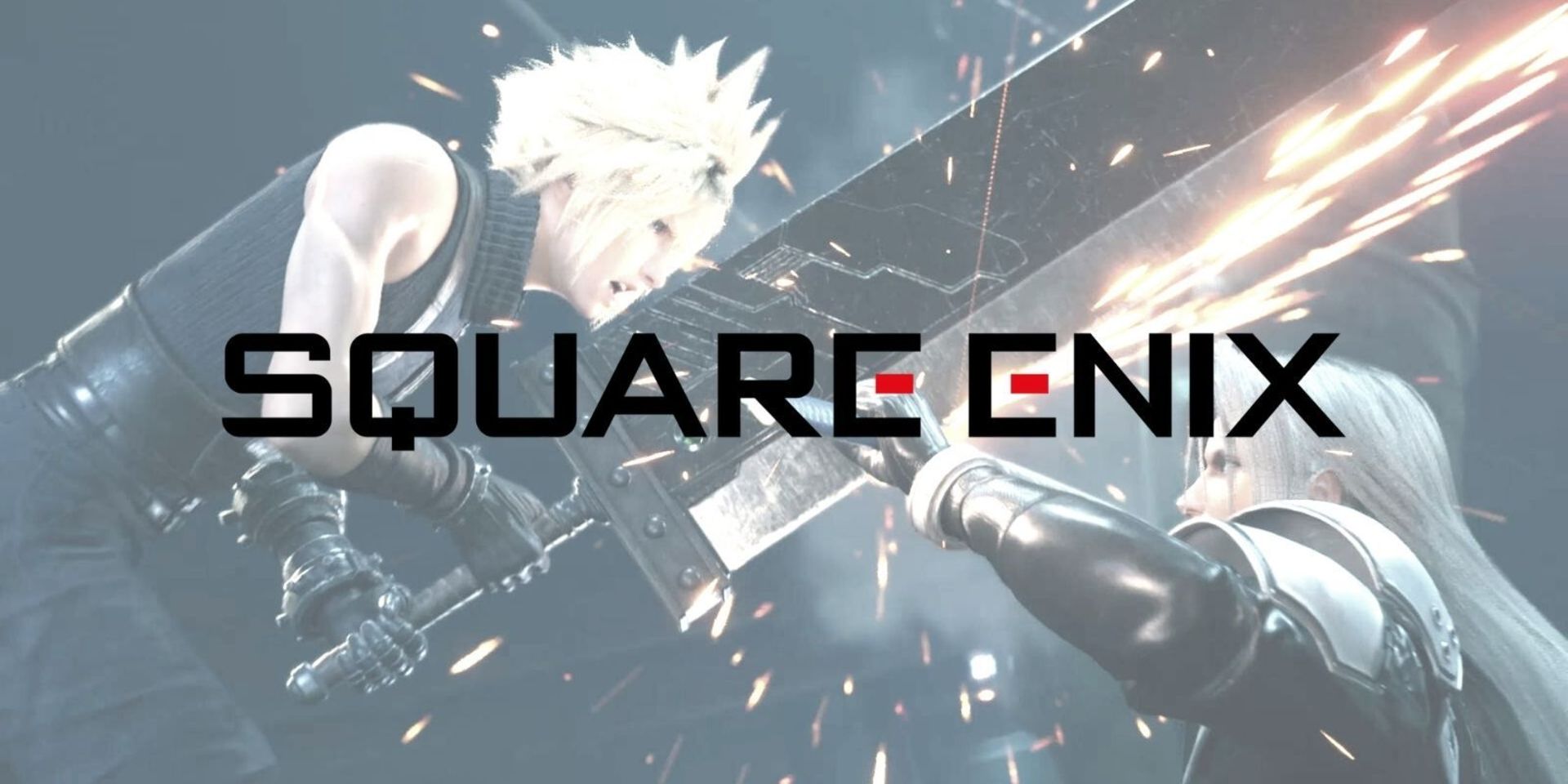 لوگوی Square Enix در پس زمینه فاینال فانتزی