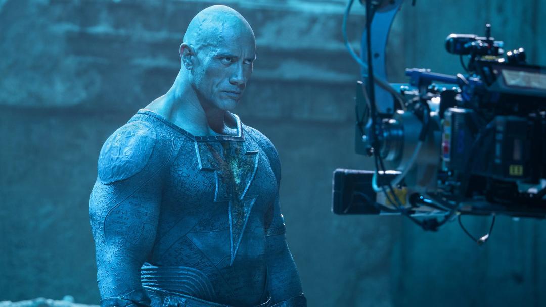 دواین جانسون در نقش بلک ادم در پشت صحنه فیلم Black Adam 