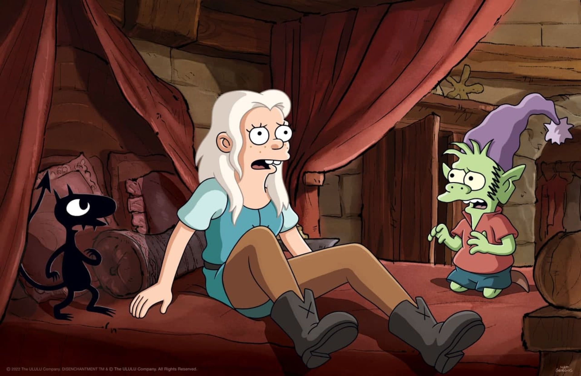 بین، الفو و لوسی در فصل چهارم انیمیشن Disenchantment