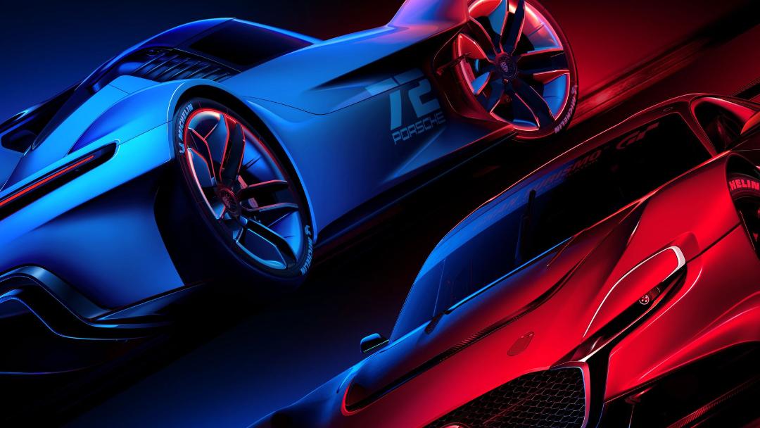 ماشین پورشه در پوستر بازی Gran Turismo 7