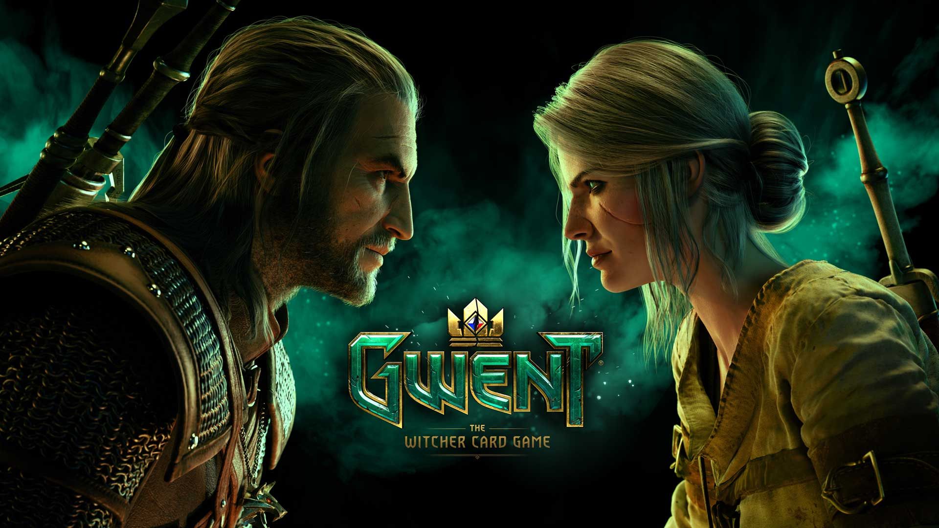 گرالت و سیری مشغول تجربه بازی Gwent جهان ویچر