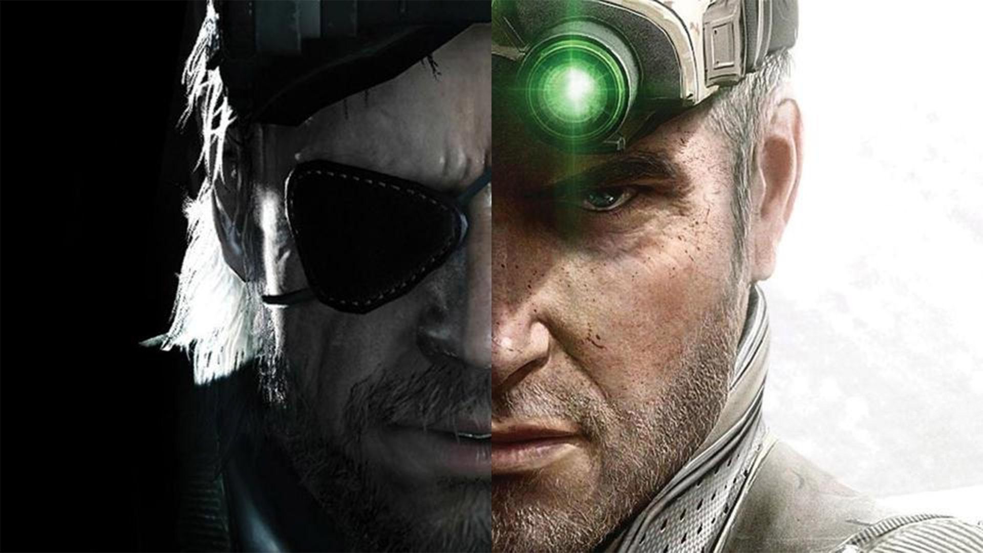 سم فیشر و بیگ باس از مجموعه بازی‌های Splinter Cell و Metal Gear Solid