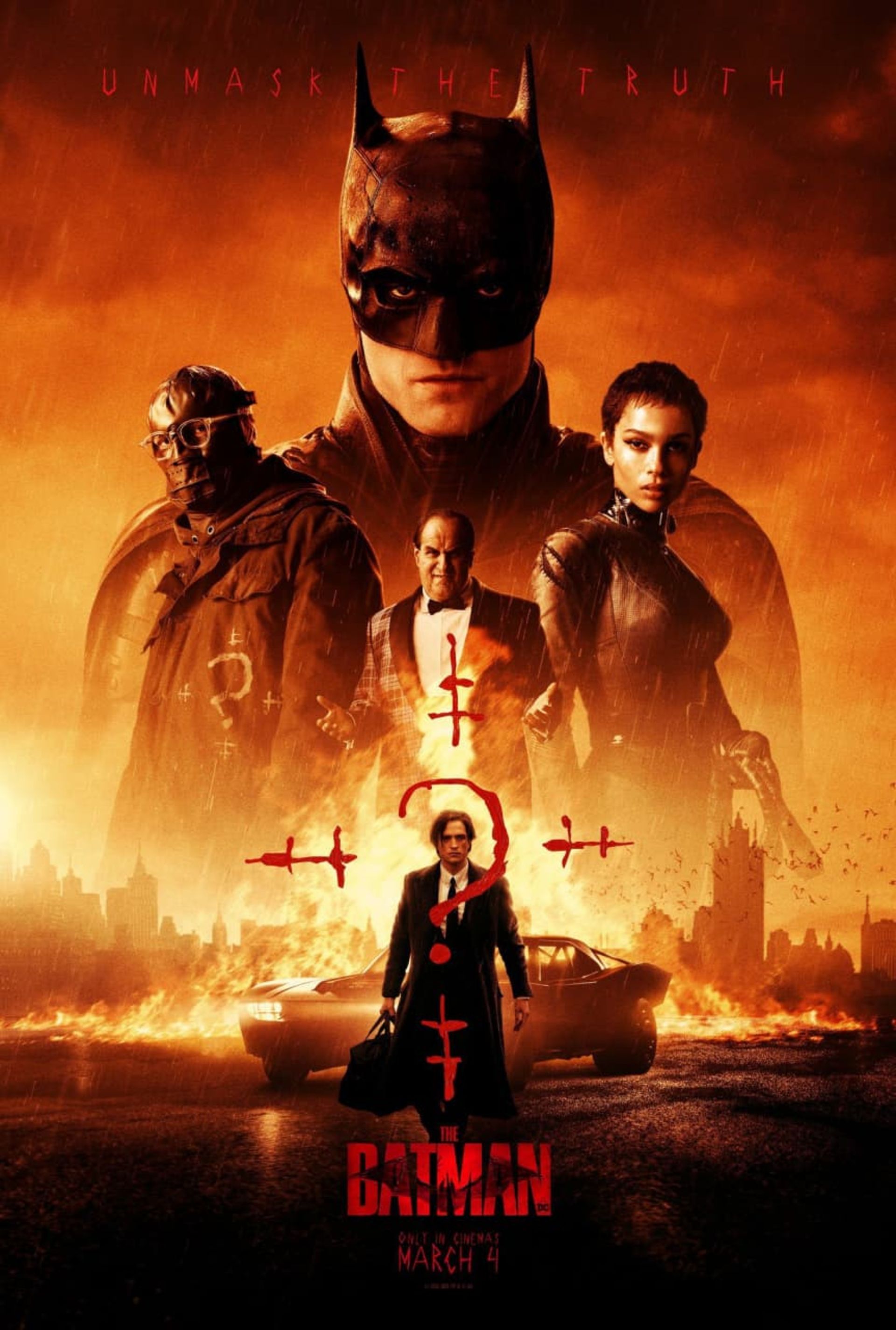 حضور بتمن، ریدلر، بروس وین، کت وومن و پنگوئن در پوستر جدید فیلم The Batman