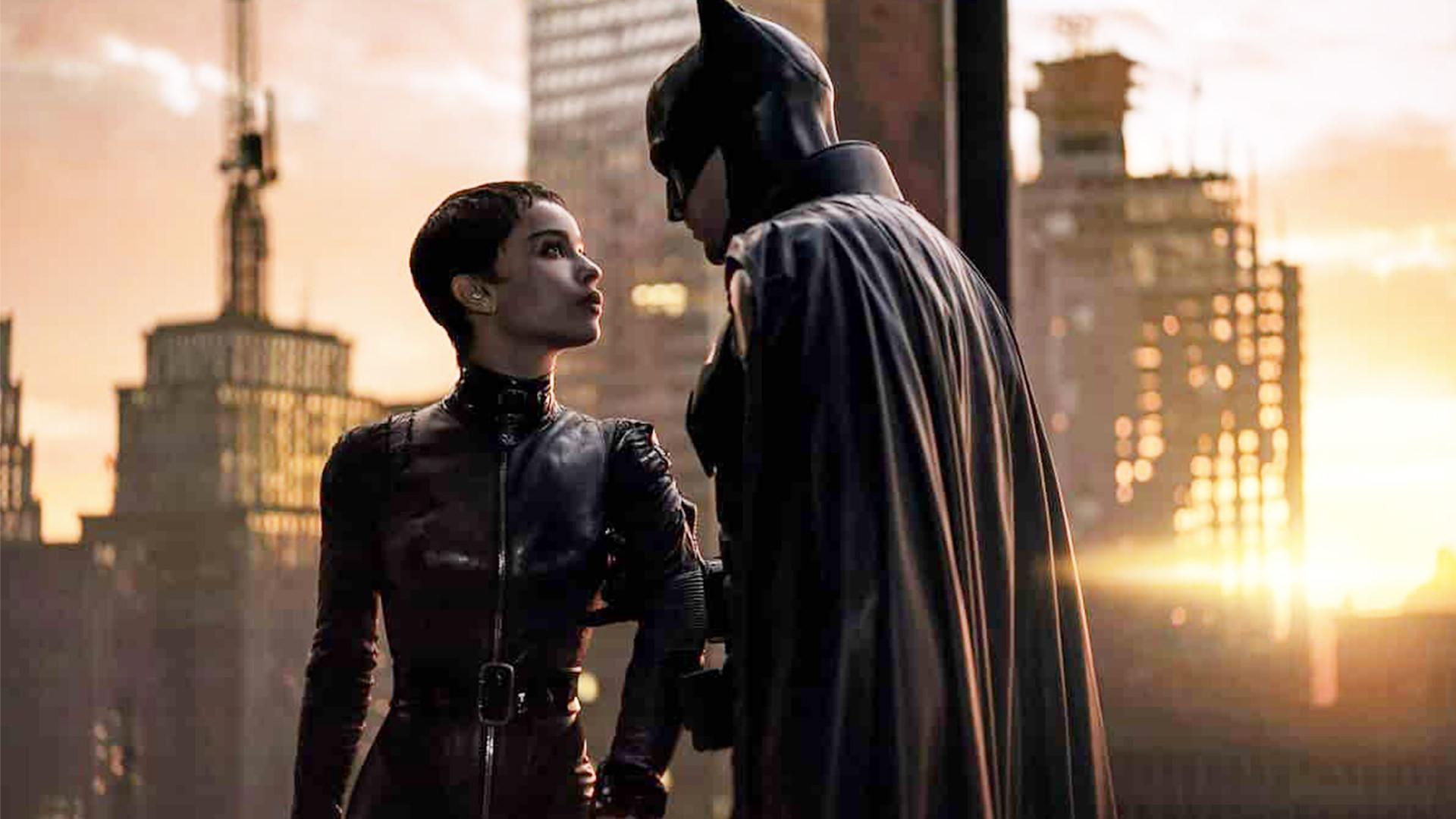 بتمن و زن گربه‌ای در فیلم The Batman به کارگردانی مت ریوز
