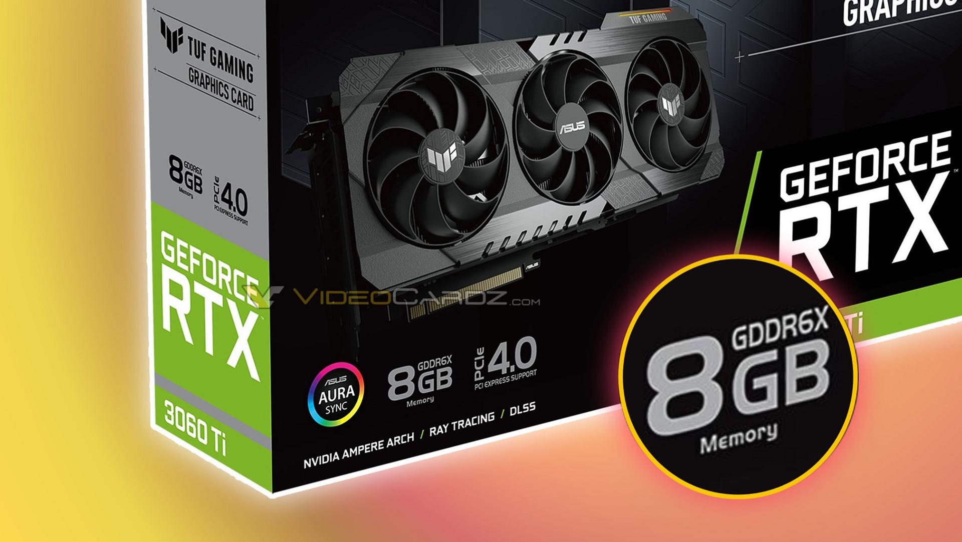 کارت گرافیک 3060 با 8 گیگابایت حافظه GDDR6X