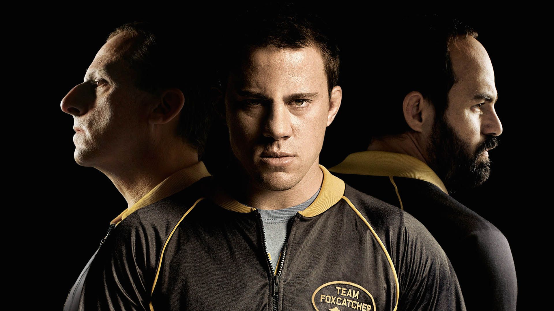 شخصیت های اصلی فیلم Foxcatcher در کاور سینمایی این فیلم