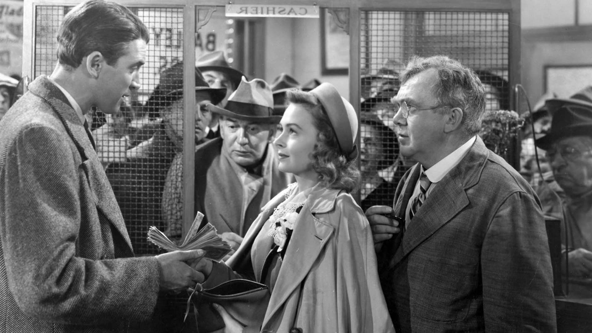 دو شخصیت اصلی فیلم It's a Wonderful Life در حال آشنا شدن با یکدیگر