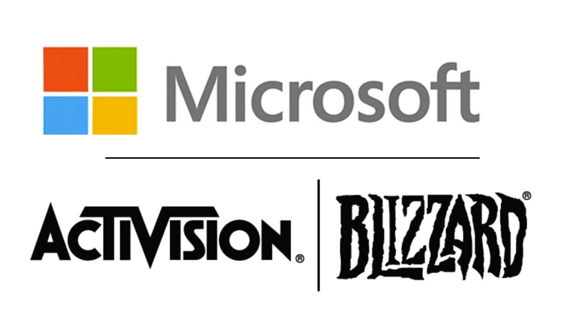 لوگوی دو شرکت مایکروسافت و اکتیویژن بلیزارد | Microsoft & Activision Blizzard