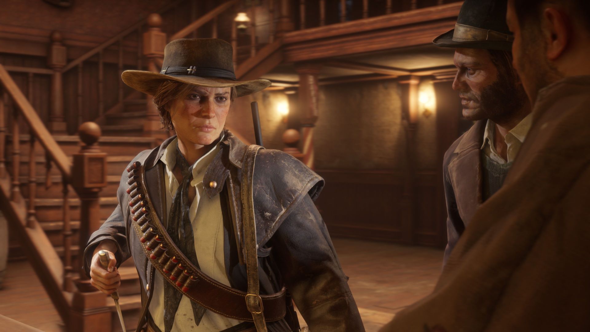 سیدی ادلر با لباس کابوی در بازی Red Dead Redemption 2 