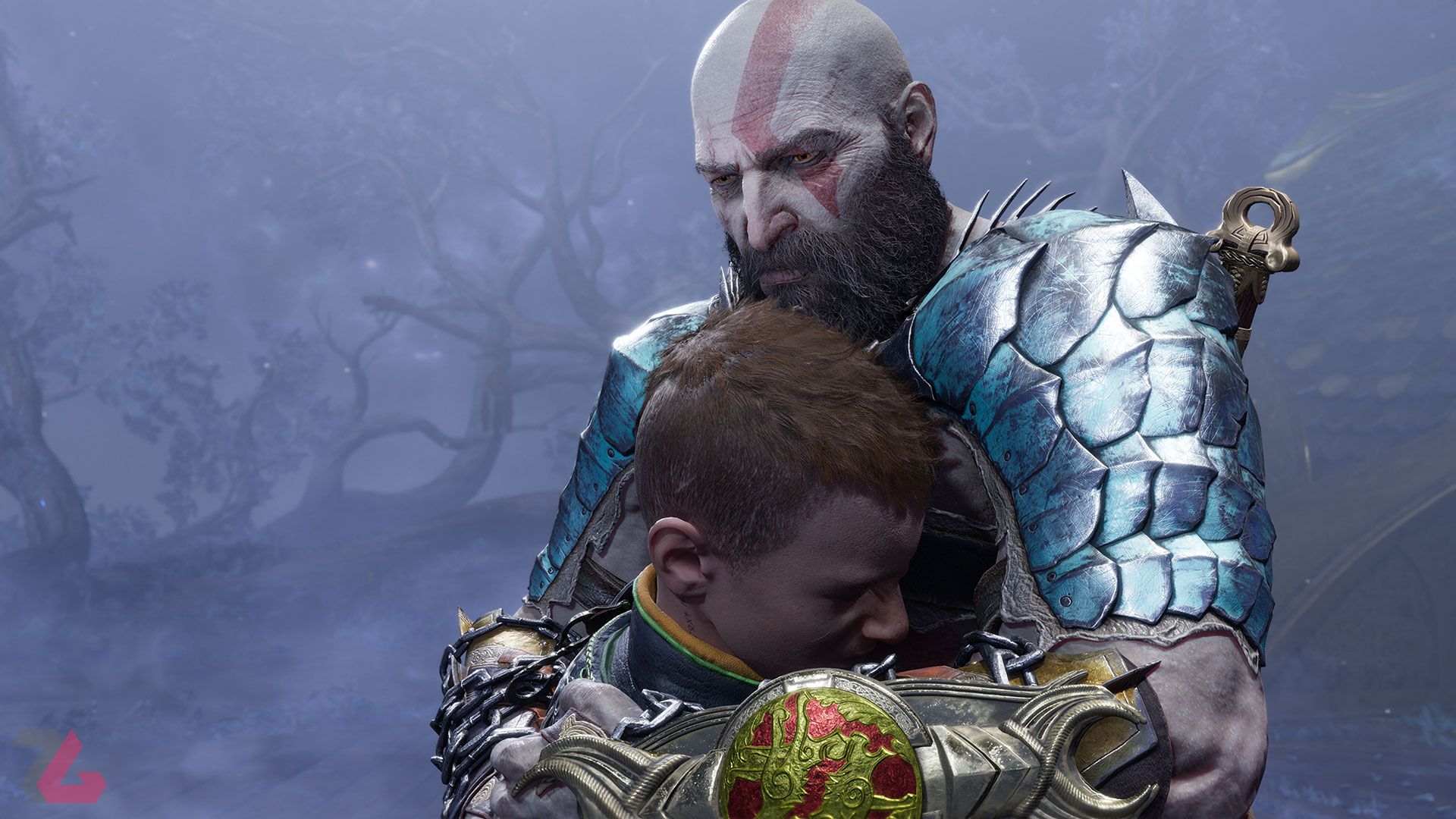 2022-11-god-of-war-ragnarok-kratos-hug-atreus