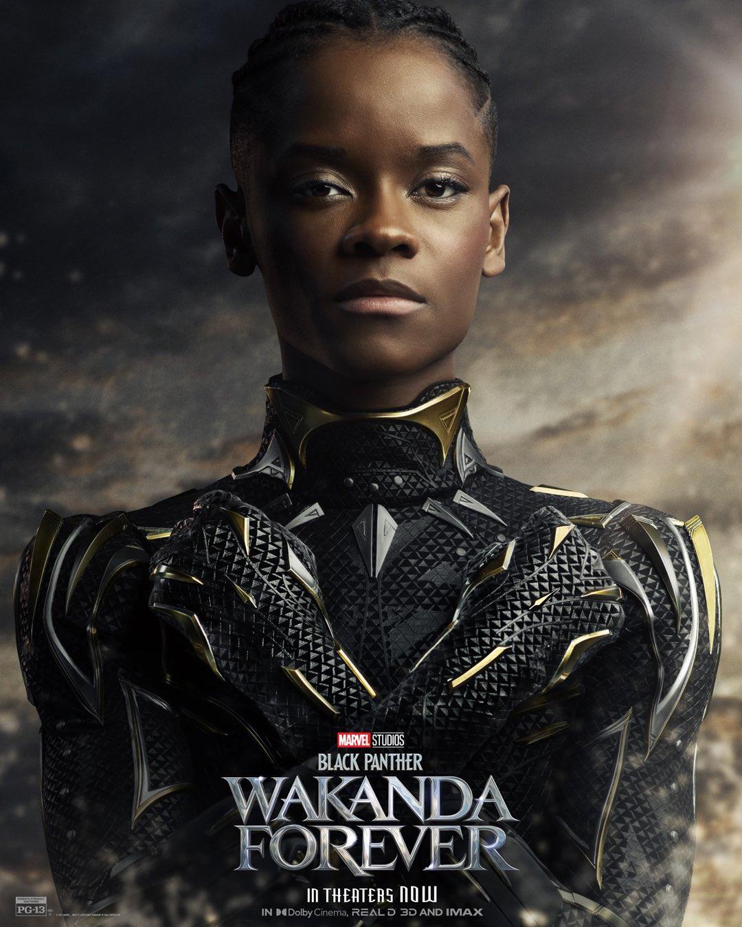 پوستر جدید فیلم Black Panther: Wakanda Forever با محوریت معرفی شوری به‌عنوان پلنگ سیاه بعدی
