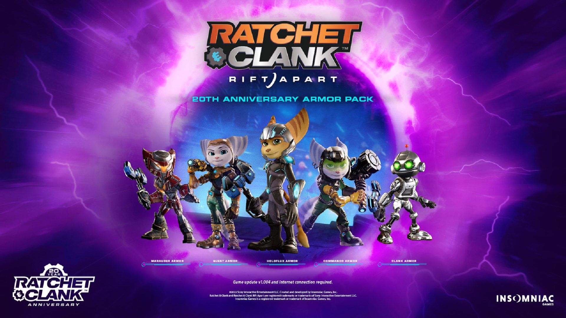 بسته الحاقی بیست سالگی سری Ratchet and Clank برای Rift Apart