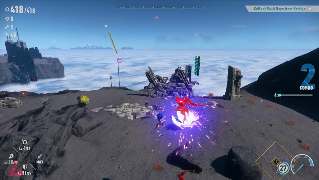 مبارزه با دشمنان در Sonic Frontiers