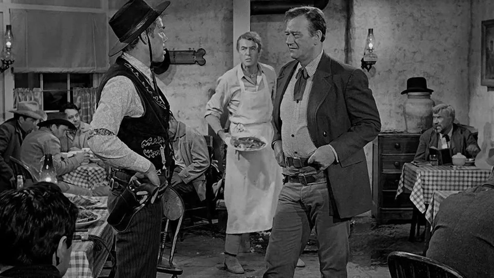 سناتور در حال صحبت کردن در فیلم The Man Who Shot Liberty Valance