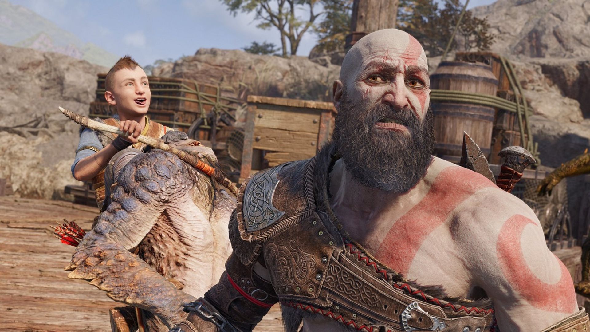 تغییر چهره کریتوس و آترئوس در حالت عکاسی God of War Ragnarok