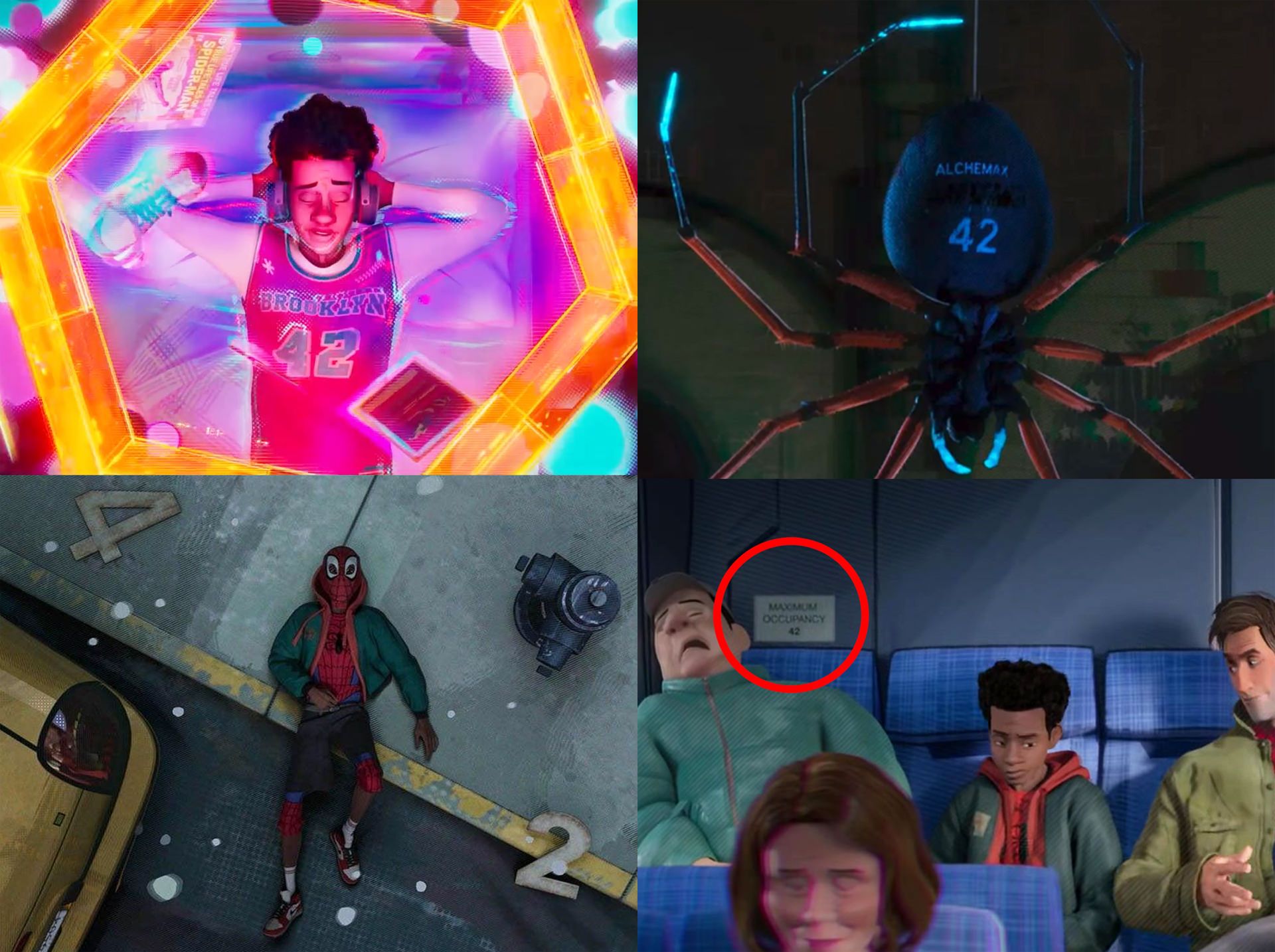 عدد ۴۲ در انیمیشن into the spiderverse