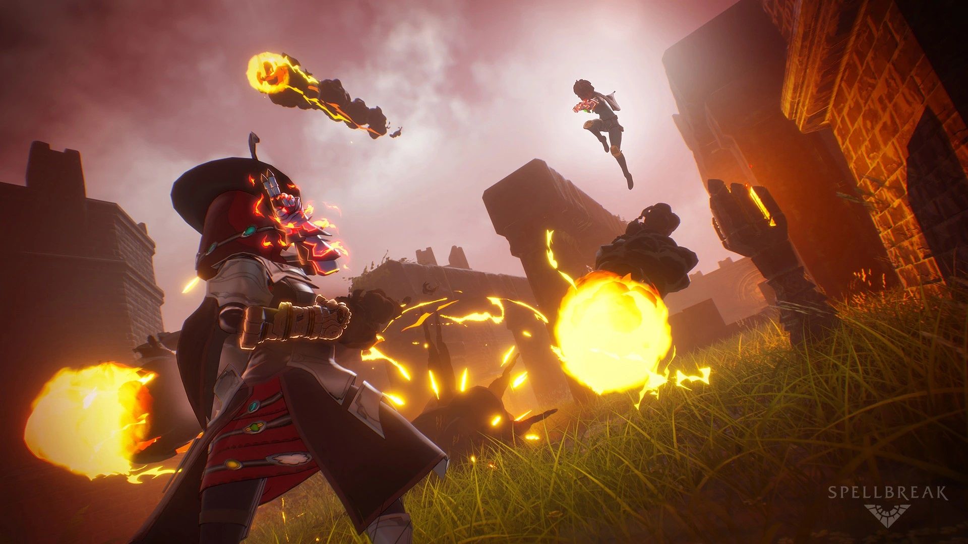 پرتاب گلوله آتشین در بازی  Spellbreak