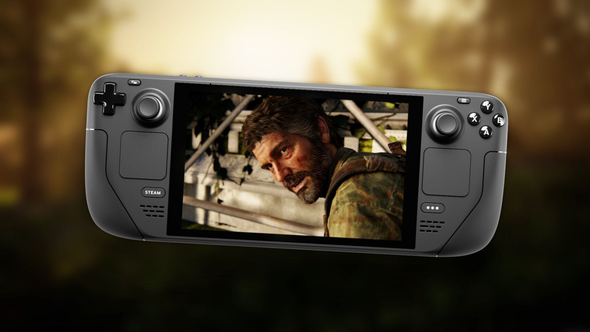 تصویر جوئل کاراکتر بازی The Last of Us Part I  روی کنسول استیم دک