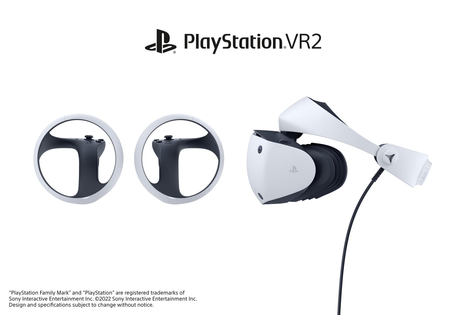 تصویرطراحی هدست PSVR2 و کنترلرهای PS VR2 Sense