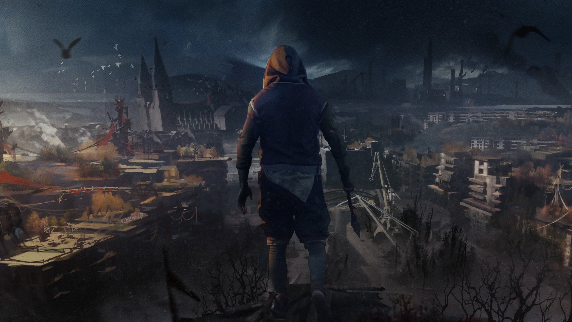 شخصیت ایدن بر فراز شهر در Dying Light 2