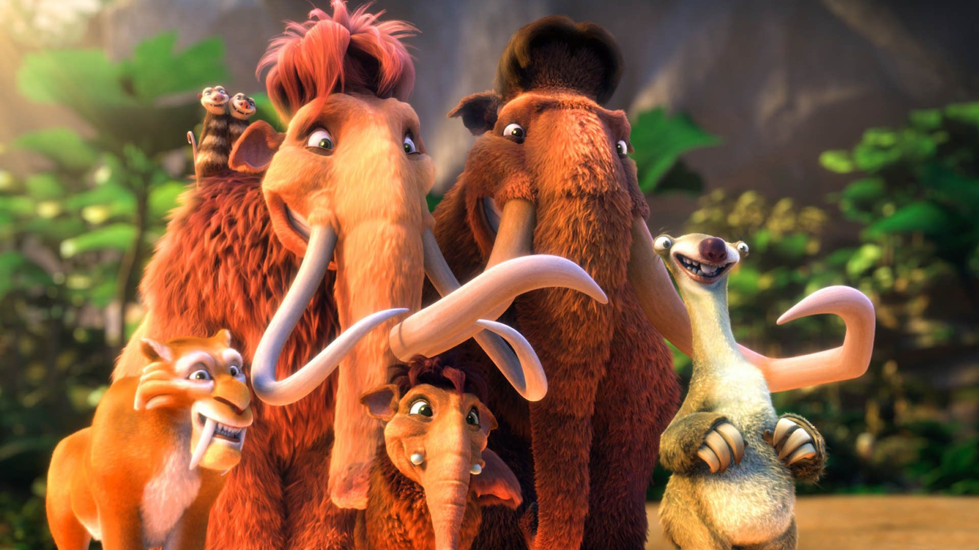 خانواده منی دور هم جمع شده‌اند انیمیشن عصر یخبندان