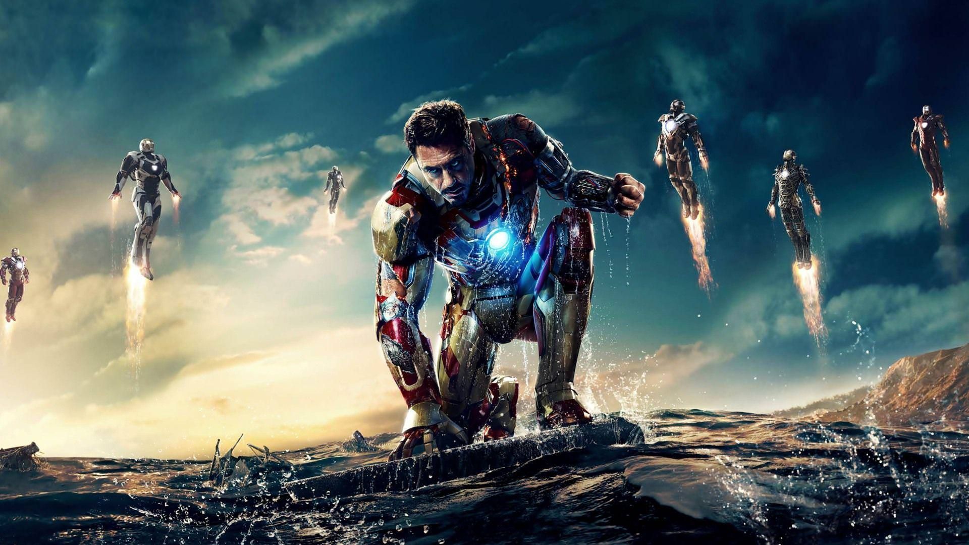 آیرون من با بازی رابرت داونی جونیور در والپیپر فیلم Iron Man 3