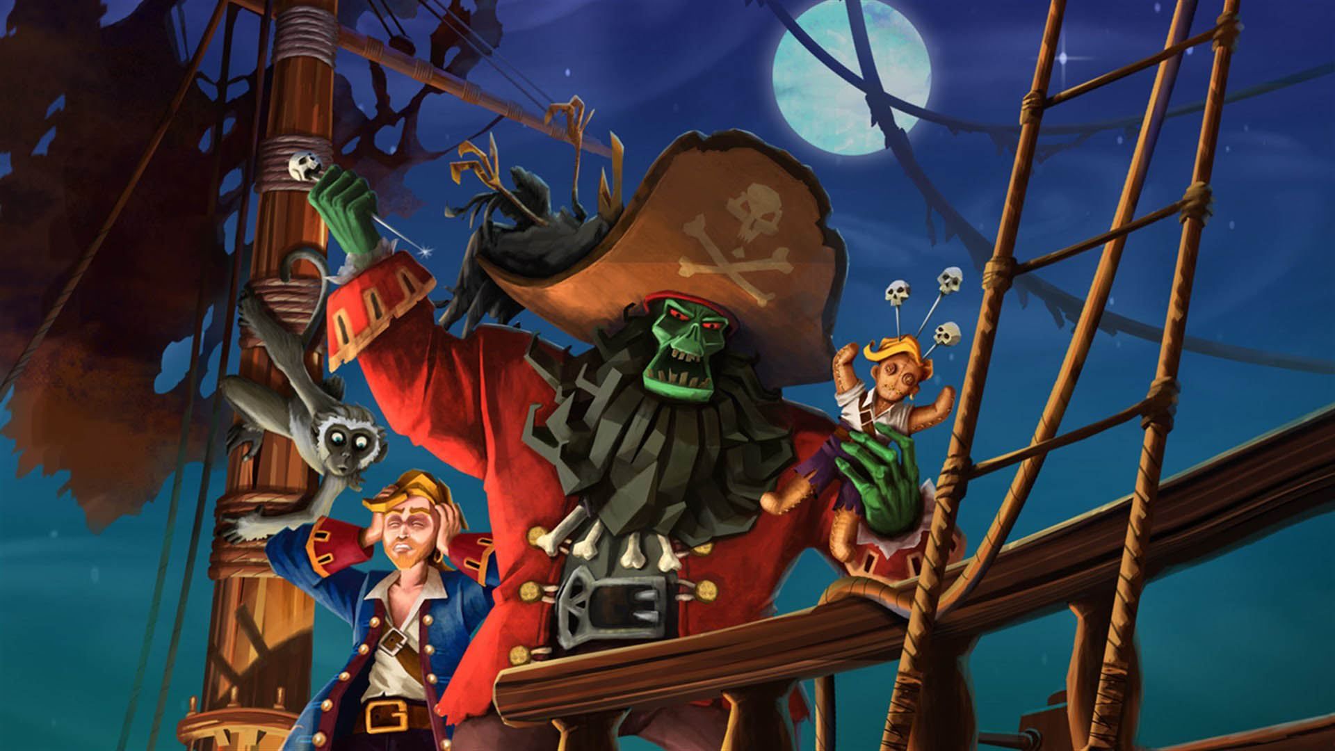 گای براش و لی چاک در بازی Monkey Island 2: Special Edition