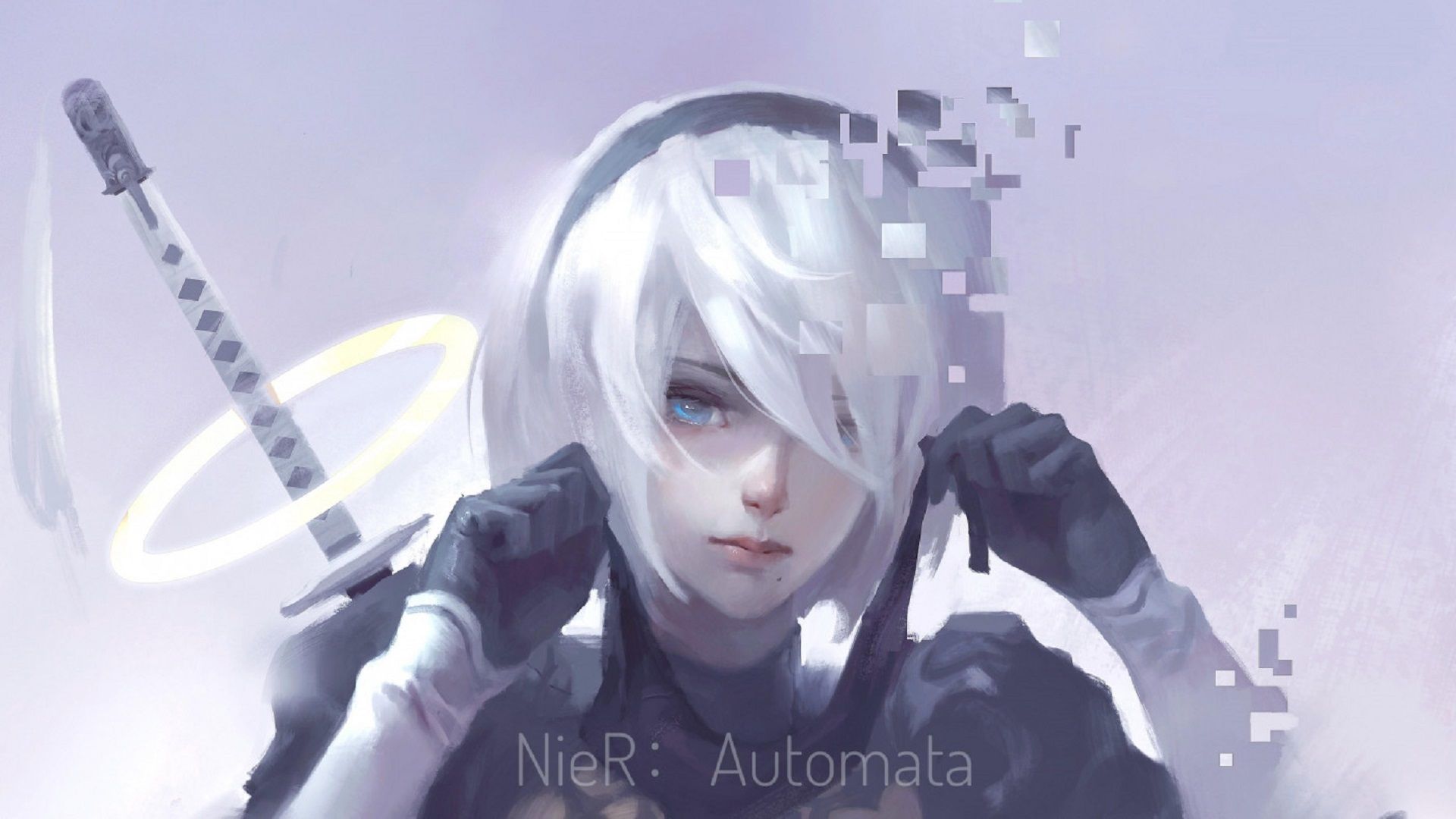 تصویری از شخصیت 2B در بازی نییر آتوماتا/Nier Automata