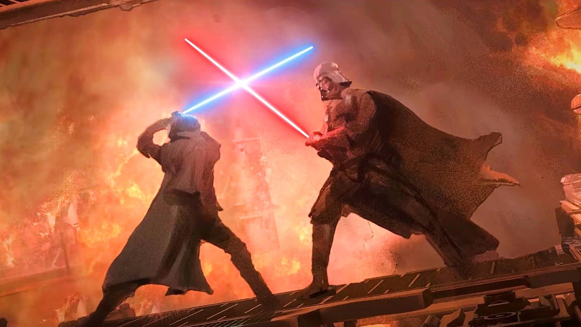 دوئل اوبی وان کنوبی و دارث ویدر در کانسپت آرت سریال Obi-Wan Kenobi