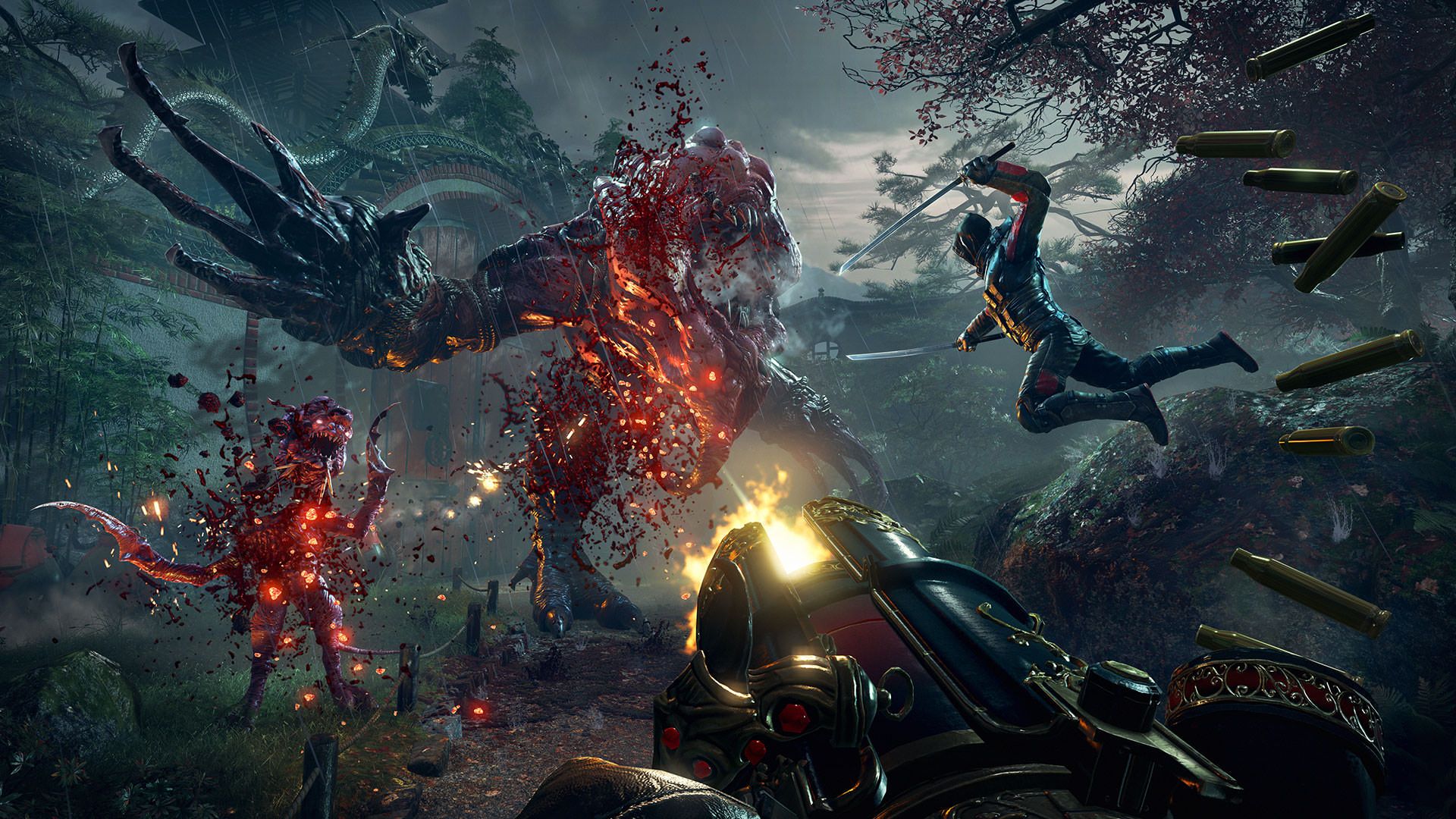 مبارزه با دشمنان در بازی Shadow Warrior 2