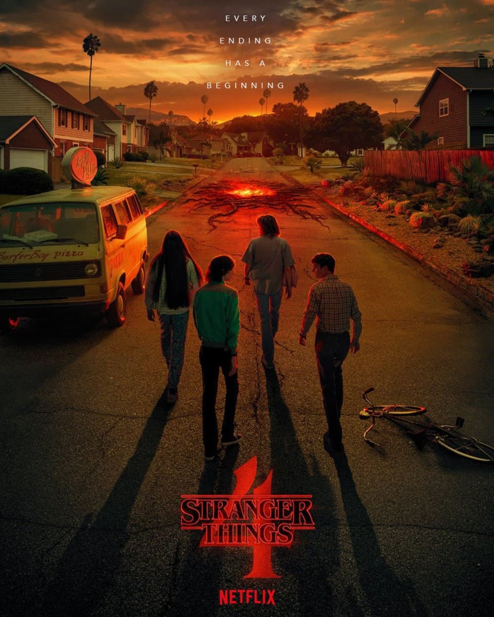 پوستر کالیفرنیا فصل چهارم سریال Stranger Things