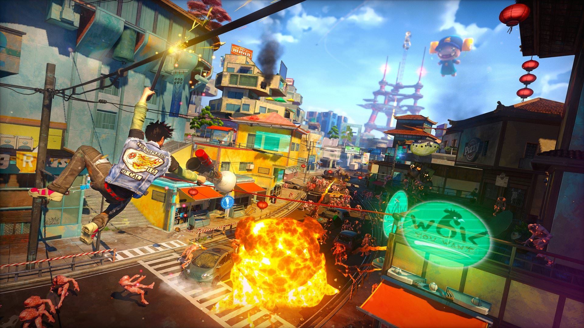 شلیک به دشمنان در بازی Sunset Overdrive