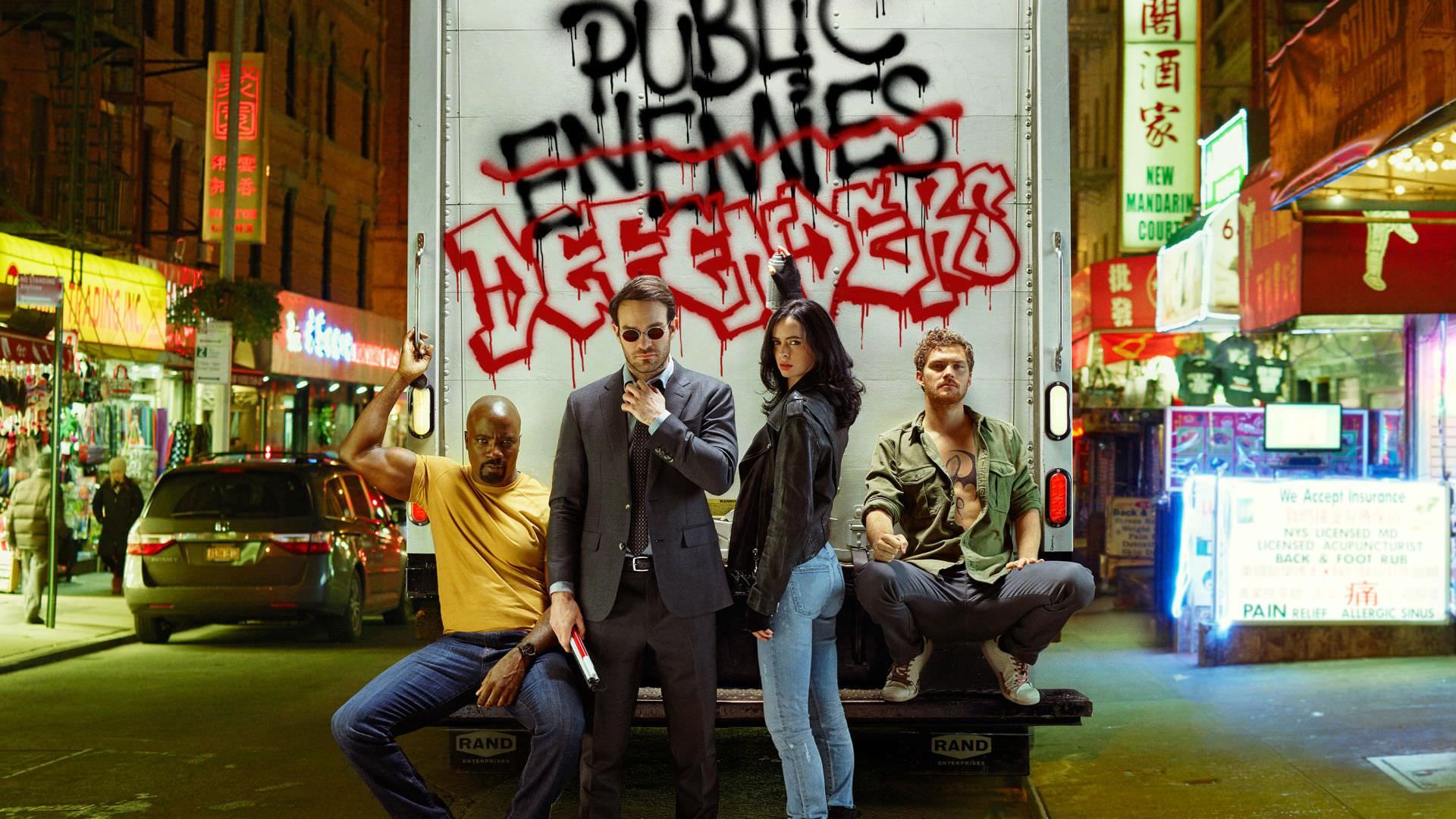 آیرون فیست، جسیکا جونز، دردویل و لوک کیج در سریال The Defenders