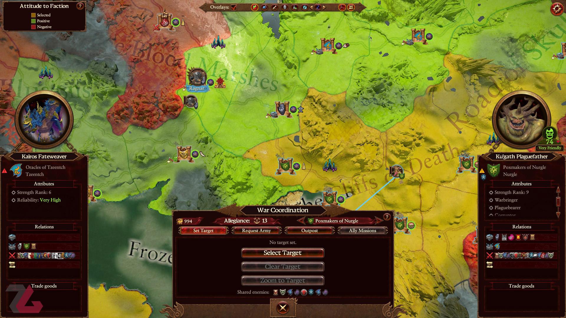دیپلماسی بازی Total War: Warhammer 3