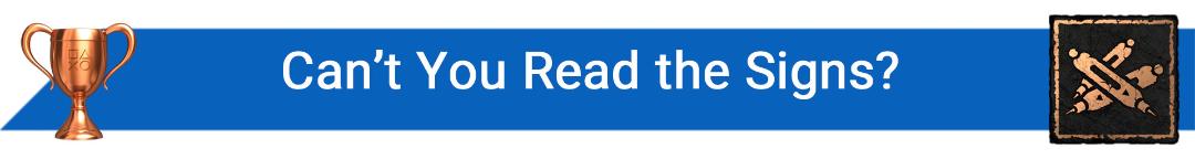 تروفی Can’t You Read the Signs?