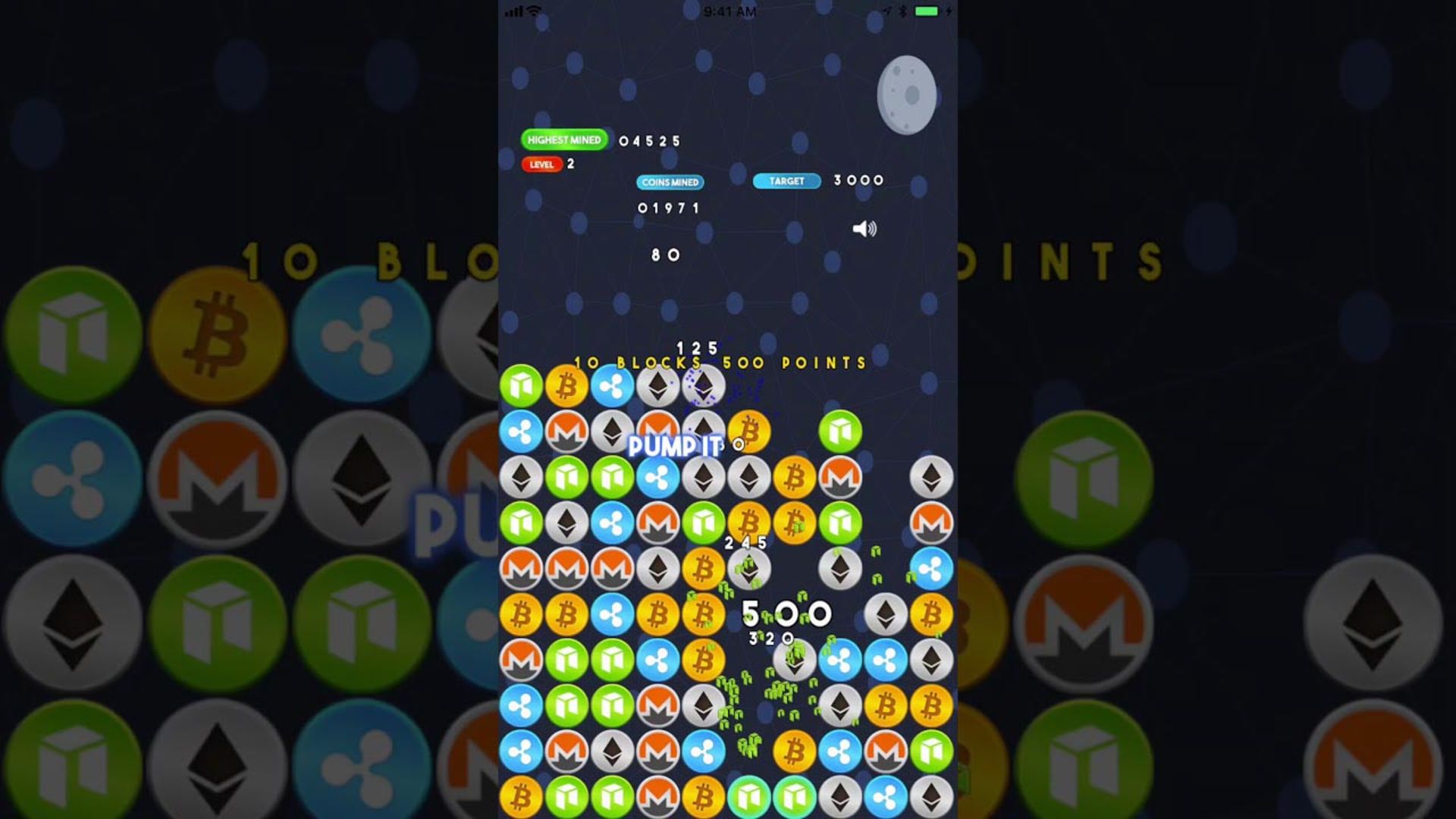 محیط بازی CryptoPop