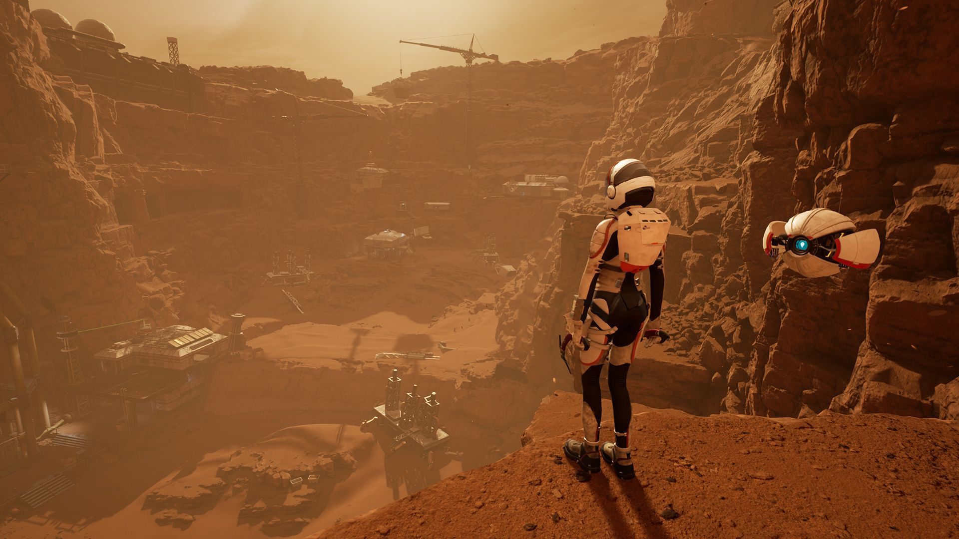 پروتاگونیست Deliver us mars در کنار پهبادش