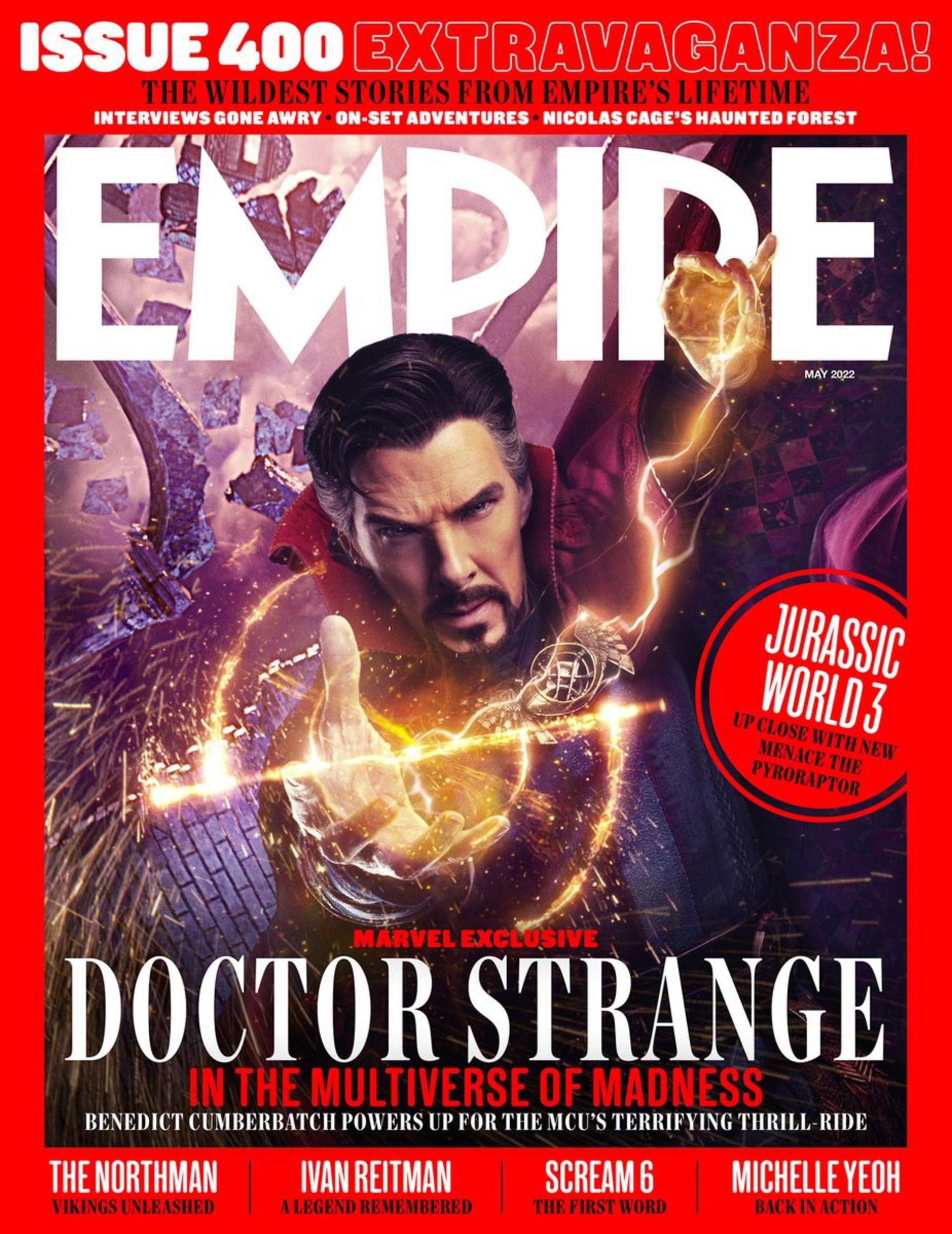 کاور اول شماره جدید مجله امپایر با طرح  فیلم Doctor Strange in the Multiverse of Madness