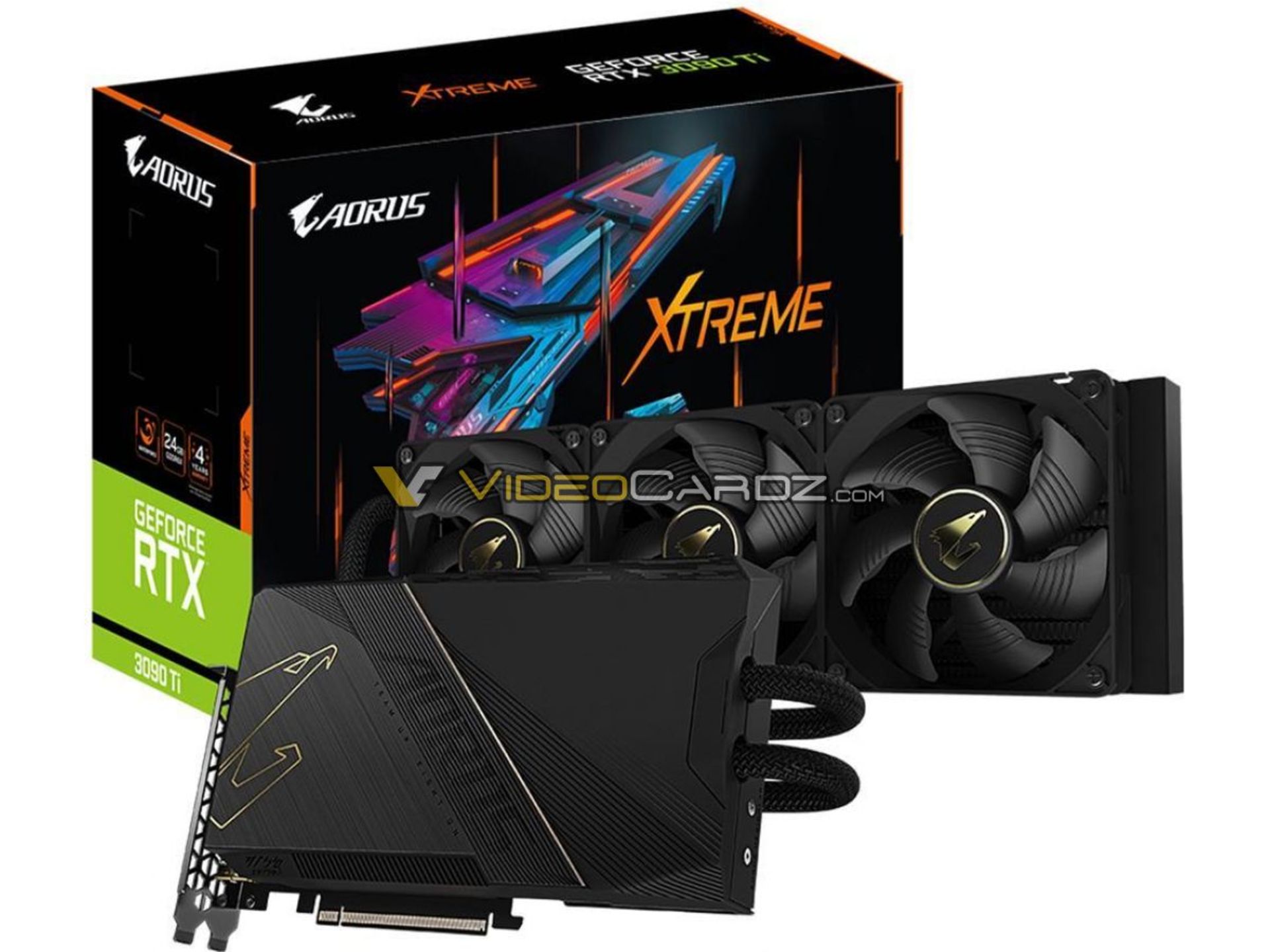 کارت گرافیک Gigabyte GeForce RTX 3090 Ti AORUS XTREME WaterForce با رادیاتور خنک‌کننده مایع