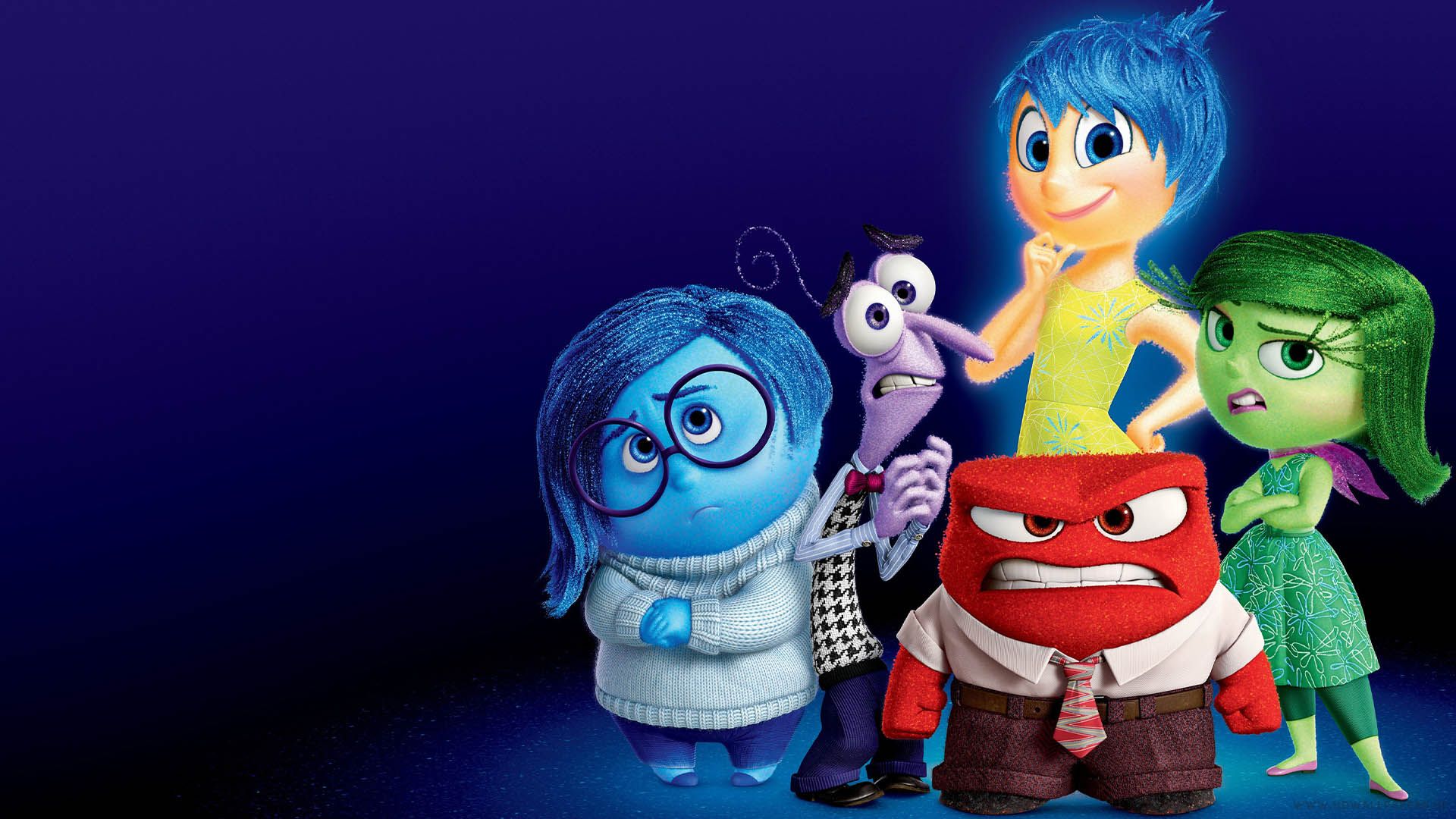 کاور انیمیشن inside out به همراه شخصیت‌‌های اصلی آن