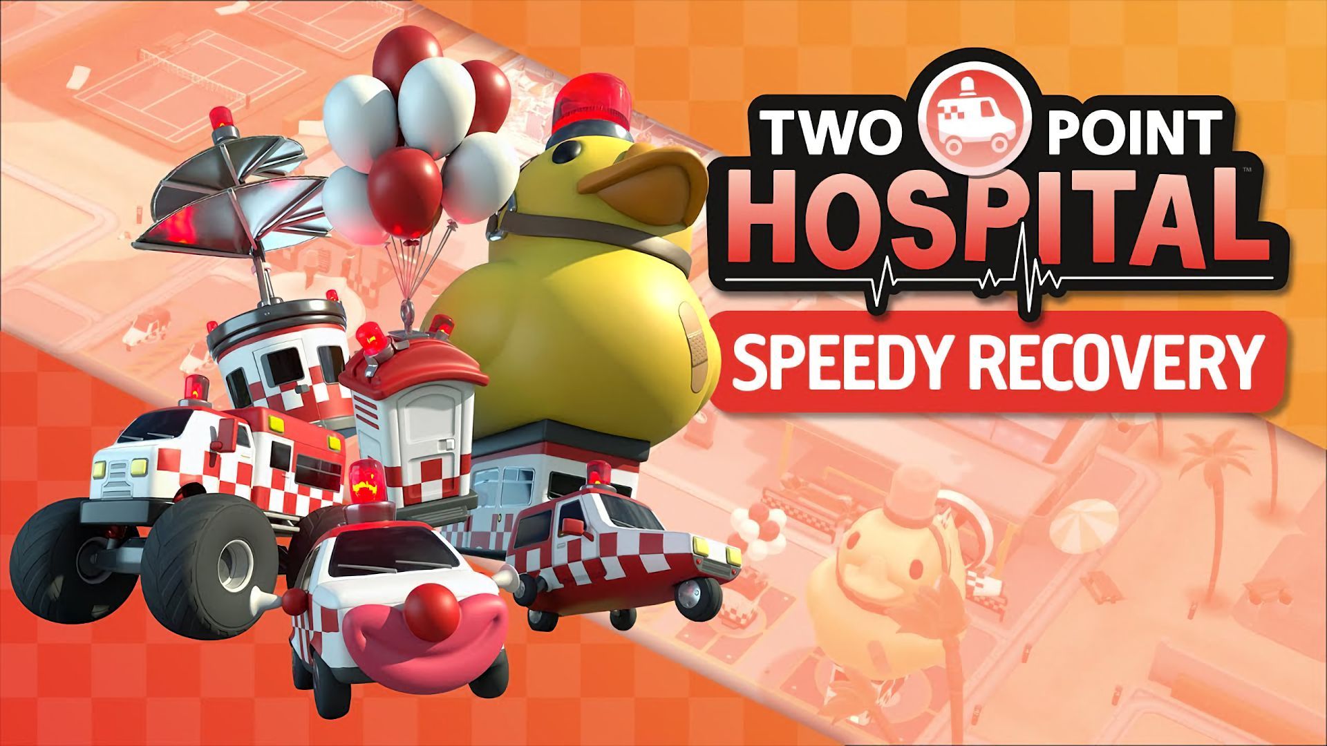 تصویر ماشین‌های آمبولانس بازی مدیریتی Two Point Hospital