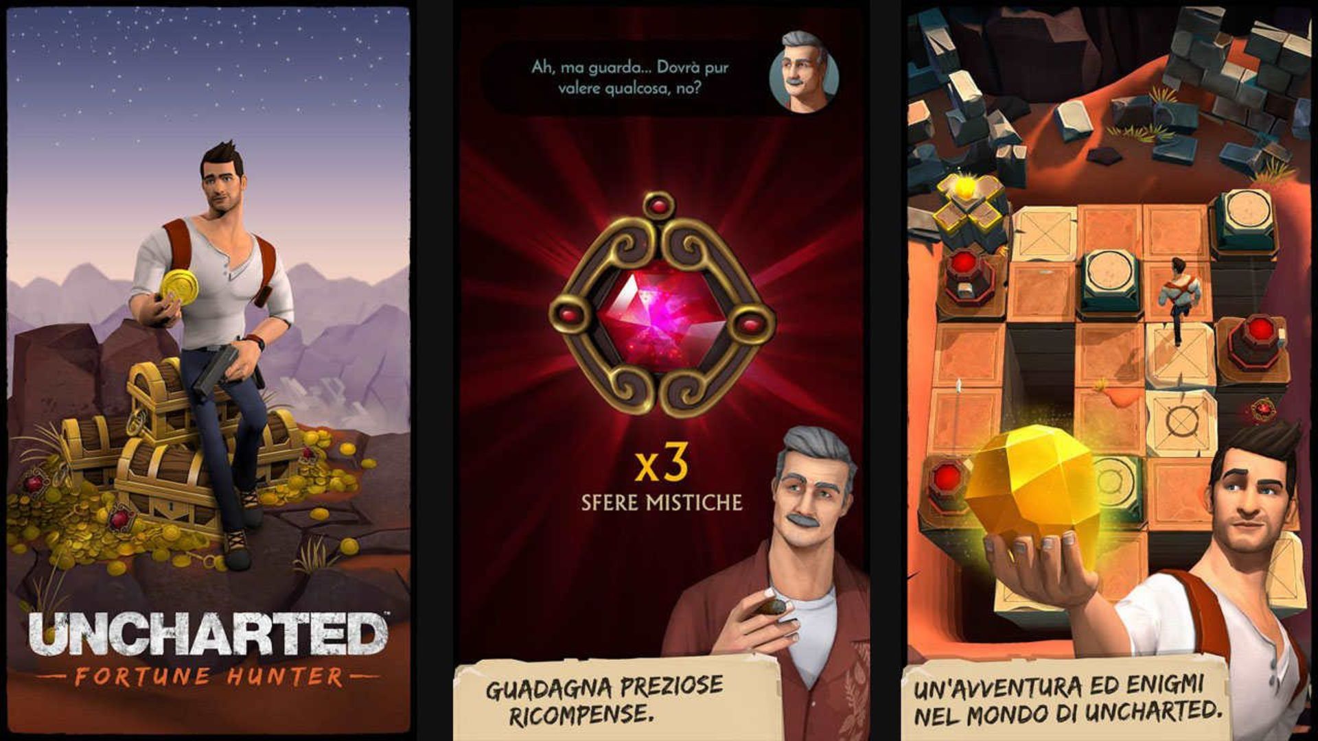 نیتن و سالی در بازی موبایل Uncharted: Fortune Hunter