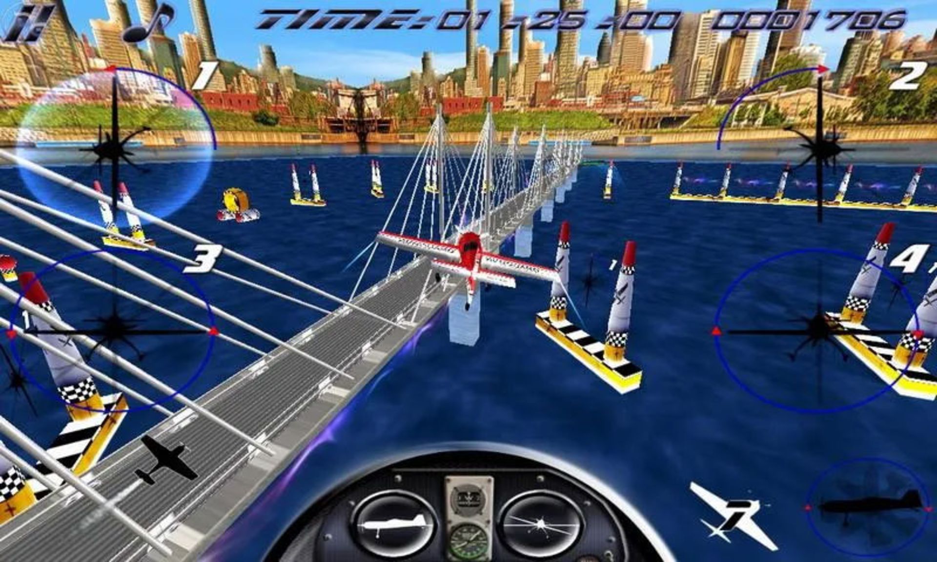 پشت سر گذاشتن مراحل در AirRace SkyBox