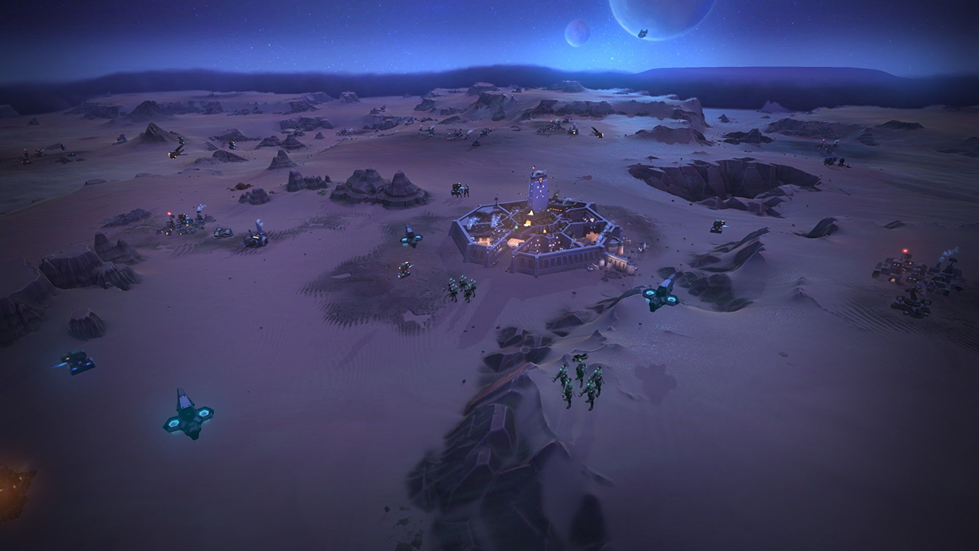 محیط شب بازی Dune: Spice Wars