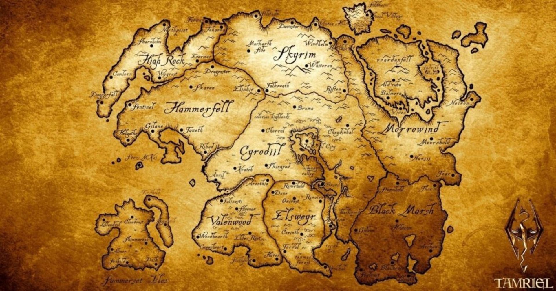 نقشه احتمالی The Elder Scrolls 6