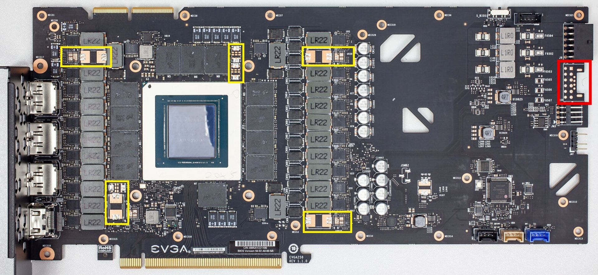 برد اصلی کارت گرافیک  EVGA RTX 3090 FTW3 Ultra 