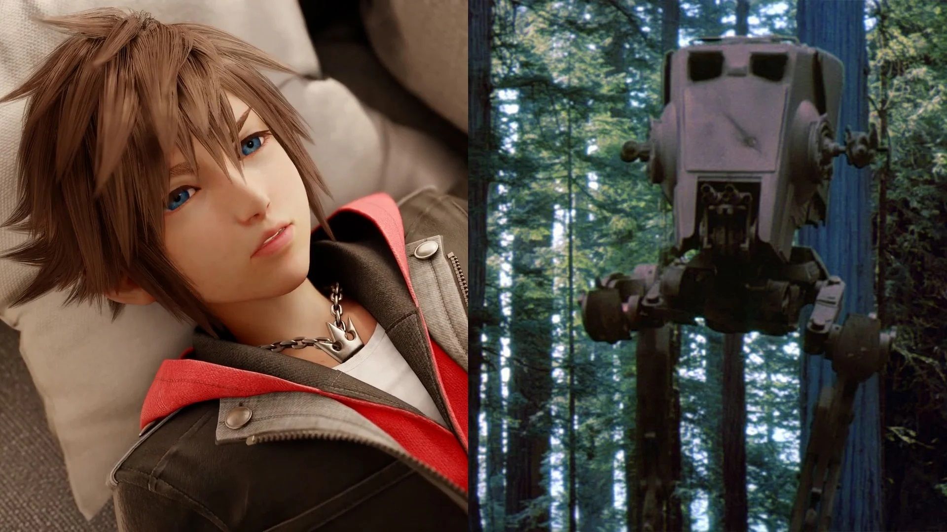 شخصیت بازی Kingdom Hearts 4 و رباتی از استار وارز