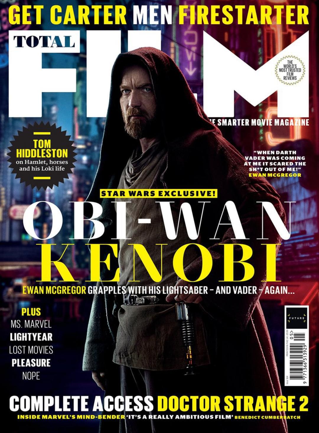 ایوان مک گرگور در نقش اوبی وان کنوبی در کاور مجله توتال فیلم با طرح سریال Obi-Wan Kenobi